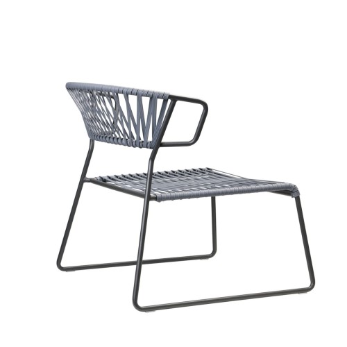 Fotel Lisa Lounge Club - kolor ramy dove grey/ ciemny szary