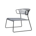 Fotel Lisa Lounge Club - kolor ramy dove grey/ ciemny szary