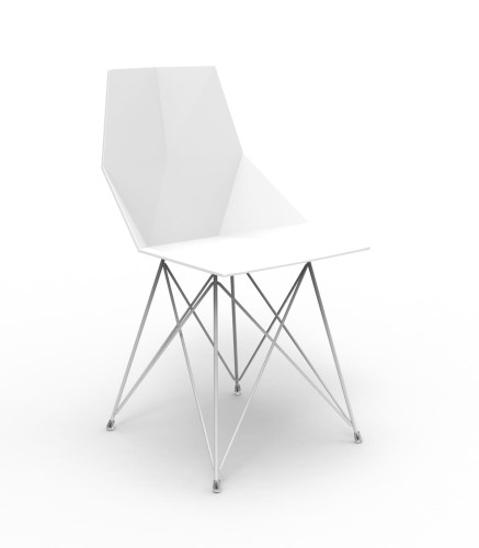 Krzesło Faz białe, nogi nierdzewne VONDOM