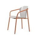 Krzesło Finn metal wood z podłokietnikiem - rama terracotta