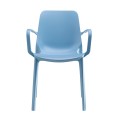 Krzesło Ginevra ekologiczne  - niebieskie z podłokietnikami