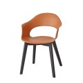 Krzesło Lady B Pop natural - ciemne drewno