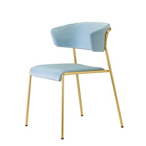 Krzesło Lisa z podłokietnikami - rama satynowa 