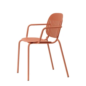 Krzesło Si-Si  barcode z podłokietnikami - terracotta