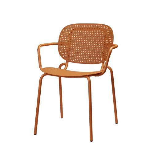 Krzesło Si-Si  dots  z podłokietnikami - terracotta
