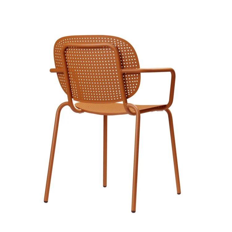Krzesło Si-Si  dots  z podłokietnikami - terracotta