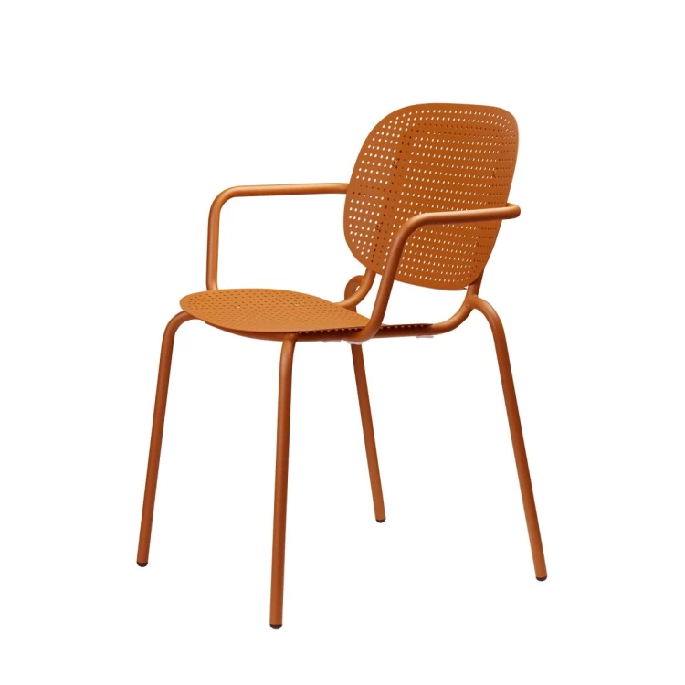 Krzesło Si-Si  dots  z podłokietnikami - terracotta