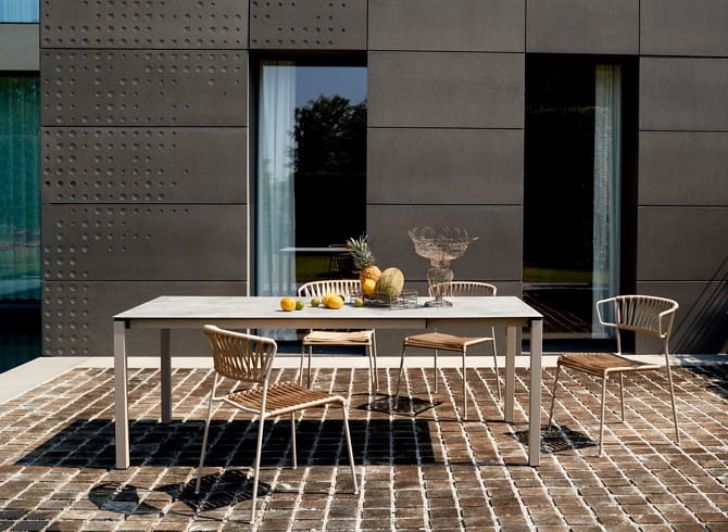 Stół Pranzo rozsuwany Scab Design efekt marmuru elegancja minimalizm prostota funkcjonalność uniwersalność wysoka jakość