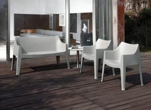 Sofa Coccolona 1253 81 antracytowa z podłokietnikami Scab Design czarna prostota minimalizm nowoczesność komfort wysoka jakość do ogródka ławka do hotelu do kawiarni