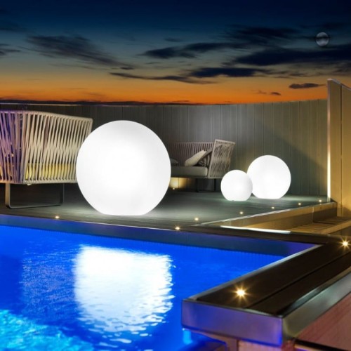 Lampa Luminous Spheres RGBW LED, Lampa Luminos LED RGBW, lampa Luminos Lyxo Design, lampa świecąca kula, lampa woodoporna
