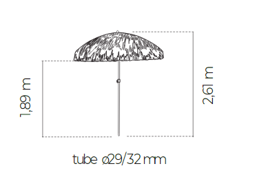 Parasol ogrodowy Ezpeleta Manila, starannie wykonany produkt, który chroni przez niebezpiecznym promieniem UV, wytrzymały oraz odporny na temperaturę, nowoczesny design