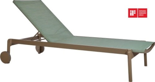 Leżak basenowy Lago Ezpeleta, leżak nad basen, leżak z kółkami basenowy, leżak outdoorowy, leżak do opalania