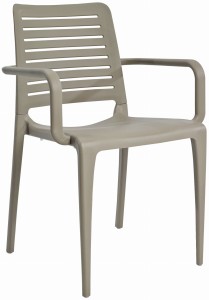 Krzesło z podłokietnikami Park taupe - Ezpeleta   