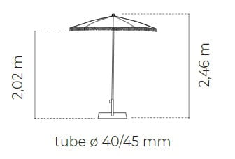 Parasol ogrodowy Menorca, parasol ogrodowy składany, parasol ogrodowy ezpeleta, parasol basenowy