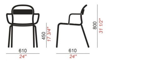 włoski design, stylowe krzesło, modne krzesło, nowoczesne krzesło