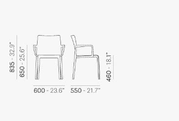 krzesło Volt 674 HB, krzesło Pedrali, krzesło outdoor, krzesło włoski design, krzesło do jadalni, krzesło do kuchni, krzesło do restauracji