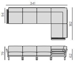 sofa Maximo Nardi, sofa na taras, sofa outdoor, włoski design