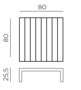 stolik kawowy Maximo, stolik kawowy na taras, stolik kawowy Nardi, włoski design