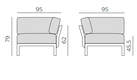 moduł Maximo Nardi, moduł sofa Maximo, sofa Maximo, włoski design, sofa outdoor