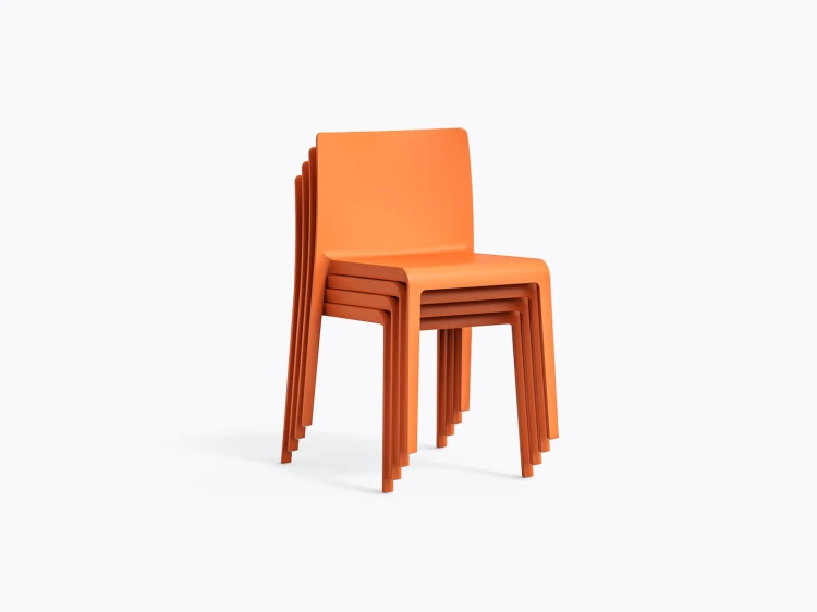 krzesło Volt 670 pomarańczowy, krzesło Pedrali, krzesło włoski design, nowoczesny design