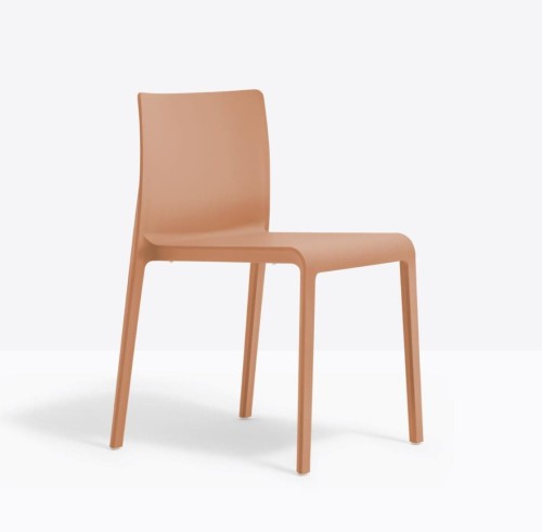 krzesło Volt 670 ceglany, krzesło Pedrali, krzesło włoski design, nowoczesny design