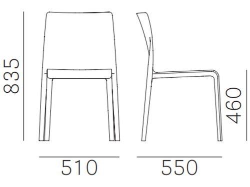 krzesło Volt 673 HB, krzesło Pedrali, krzesło outdoor, krzesło włoski design, krzesło do jadalni, krzesło do kuchni, krzesło do restauracji