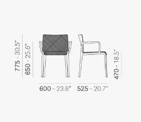 krzesło Volt 676, krzesło Pedrali, krzesło tapicerowane, krzesło do jadalni, krzesło do kuchni, włoski design, nowoczesny design