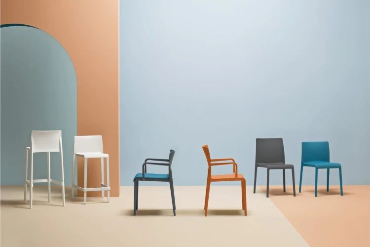 krzesło Volt 676, krzesło Pedrali, krzesło tapicerowane, krzesło do jadalni, krzesło do kuchni, włoski design, nowoczesny design