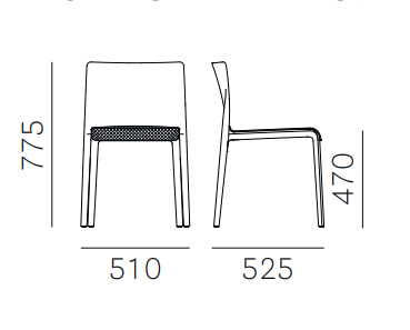 krzesło Volt 671/2, krzesło Pedrali, krzesło tapicerowane, krzesło do jadalni, krzesło do kuchni, włoski design, nowoczesny design