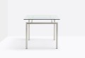 stół Space, stół Pedrali, stół metalowy szklany blat, stół do jadalni, stół do biura, elegancki stół, nowoczesny design, włoski design