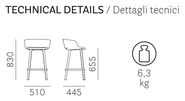 hoker Babila, hoker Pedrali, hoker do kuchni, hoker do jadalni, hoker do restauracji, hoker włoski, nowoczesny design, włoski design