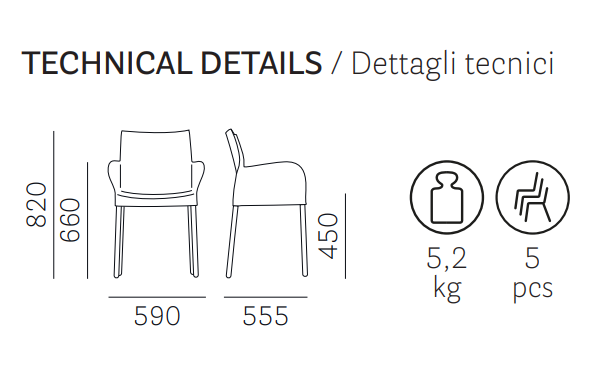 krzesło Ice, krzesło Pedrali, krzesło z tworzywa, krzesło do salonu, krzesło do jadalni, krzesło do kuchni, włoski producent, nowoczesny design, włoski design