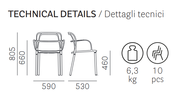 krzesło Intrigo, krzesło Pedrali, krzesło włoskie, krzesło outdoorowe, krzesło do jadalni, krzesło do restauracji, krzesło do kawiarni, nowoczesny design, włoski design