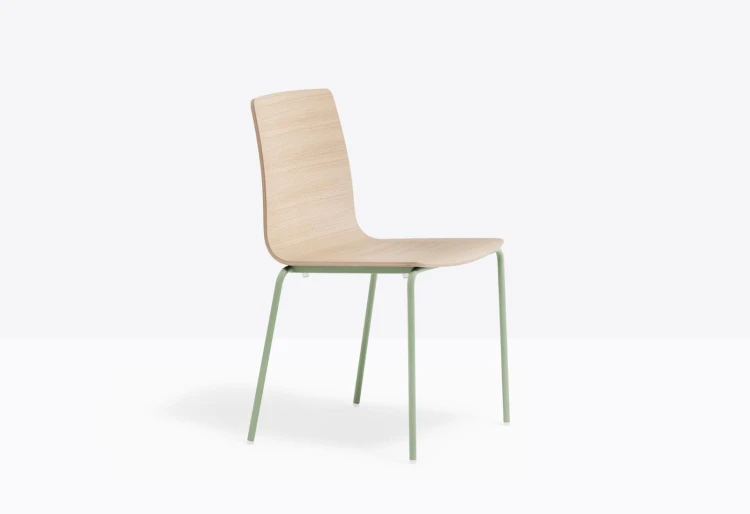 krzesło Inga, krzesło Pedrali, krzesło stalowe, krzesło drewniane, krzesło do jadalni, krzesło do kuchni, nowoczesny design, włoski design