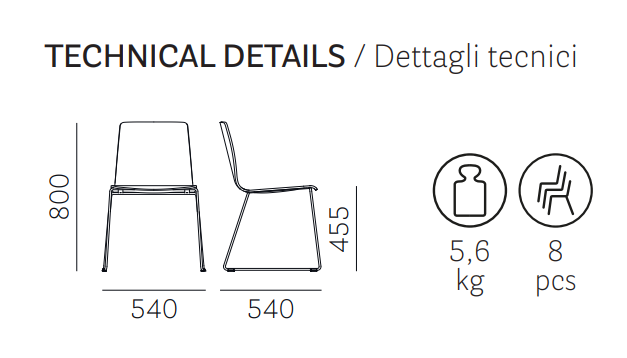 krzesło Inga, krzesło Pedrali, krzesło stalowe, krzesło drewniane, krzesło do jadalni, krzesło do kuchni, nowoczesny design, włoski design