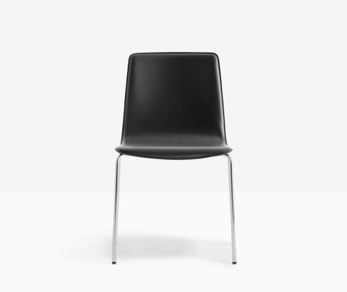 krzesło Inga, krzesło Pedrali, krzesło stalowe, krzesło skórzane, krzesło do jadalni, krzesło do kuchni, nowoczesny design, włoski design