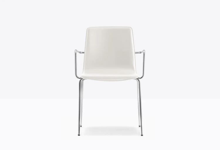 krzesło Inga, krzesło Pedrali, krzesło stalowe, krzesło skórzane, krzesło do jadalni, krzesło do kuchni, nowoczesny design, włoski design