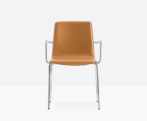 krzesło Inga, krzesło Pedrali, krzesło stalowe, krzesło skórzane, krzesło do jadalni, krzesło do kuchni, nowoczesny design, włoski design