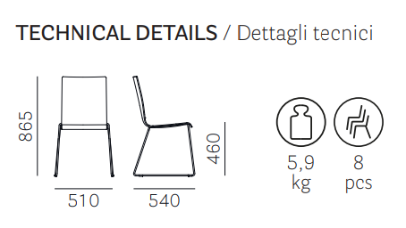 krzesło Kuadra, krzesło Pedrali, krzesło stalowe, krzesło z tworzywa, krzesło do jadalni, krzesło do kawiarni, krzesło do restauracji, nowoczesny design, włoski design
