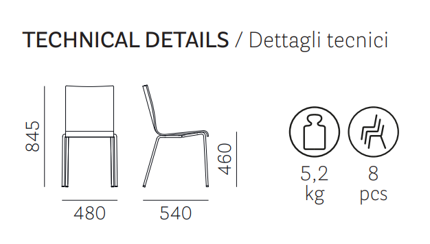 krzesło Kuadra, krzesło Pedrali, krzesło stalowe, krzesło drewniane, krzesło do jadalni, krzesło do kawiarni, krzesło do restauracji, nowoczesny design, włoski design