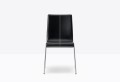 krzesło Kuadra, krzesło Pedrali, krzesło stalowe, krzesło skórzane, krzesło do jadalni, krzesło do kawiarni, krzesło do restauracji, nowoczesny design, włoski design