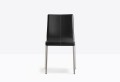 krzesło Kuadra, krzesło Pedrali, krzesło stalowe, krzesło skórzane, krzesło do jadalni, krzesło do kawiarni, krzesło do restauracji, nowoczesny design, włoski design