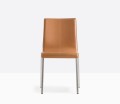 krzesło Kuadra, krzesło Pedrali, krzesło stalowe, krzesło skórzane, krzesło do jadalni, krzesło do kawiarni, krzesło do restauracji, nowoczesny design, włoski design