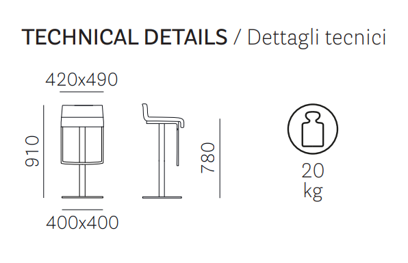 hoker Kuadra, hoker Pedrali, hoker obrotowy, hoker do jadalni, hoker do kuchni, hoker do restauracji, hoker drewniany, nowoczesny hoker, nowoczesny design, włoski design