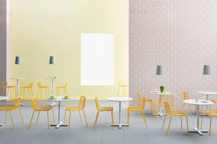 krzesło Nolita, krzesło Pedrali, krzesło stalowe, krzesło na taras, krzesło do restauracji, krzesło outdoorowe, włoski design, nowoczesny design