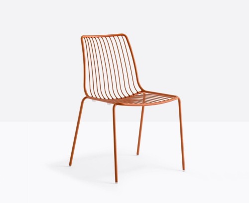 krzesło Nolita, krzesło Pedrali, krzesło stalowe, krzesło na taras, krzesło do restauracji, krzesło outdoorowe, włoski design, nowoczesny design