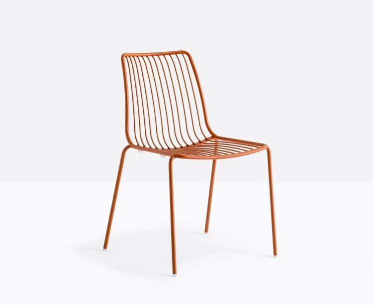 krzesło Nolita, krzesło Pedrali, krzesło stalowe, krzesło na taras, krzesło do restauracji, krzesło outdoorowe, włoski design, nowoczesny design