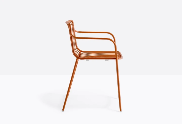 krzesło Nolita, krzesło Pedrali, krzesło stalowe, krzesło na taras, krzesło do restauracji, krzesło outdoorowe, włoski design, nowoczesny design