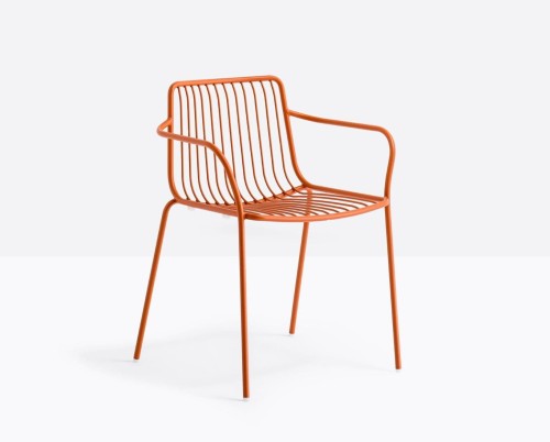 krzesło Nolita, krzesło Pedrali, krzesło stalowe, krzesło na taras, krzesło do restauracji, krzesło outdoorowe, włoski design, nowoczesny design