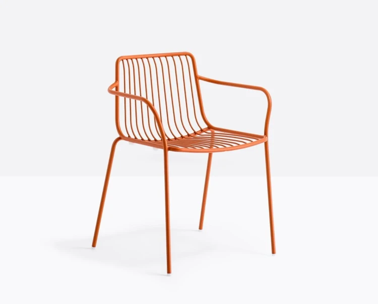 krzesło Nolita, krzesło Pedrali, krzesło stalowe, krzesło na taras, krzesło do restauracji, krzesło outdoorowe, włoski design, nowoczesny design